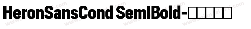 HeronSansCond SemiBold字体转换